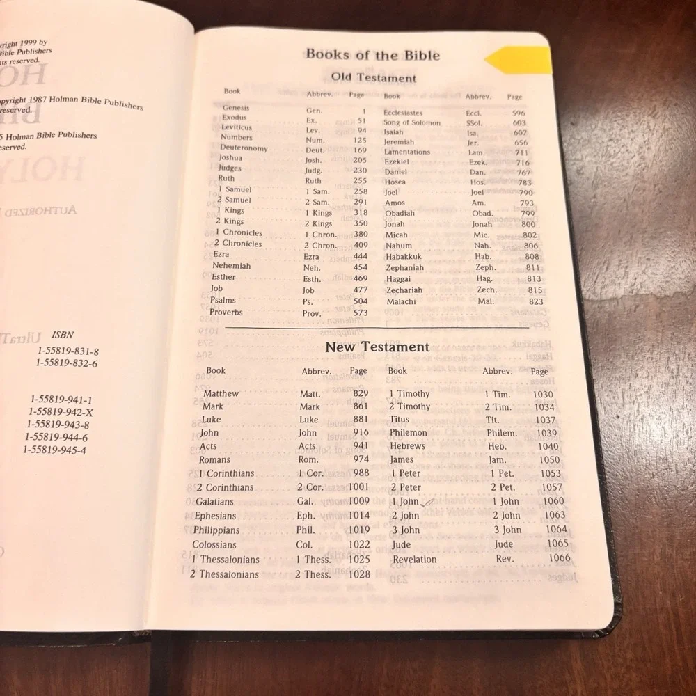 Holy Bible KJV UltraThin Reference Concordance Black Bonded Leather Holman‎ 1999